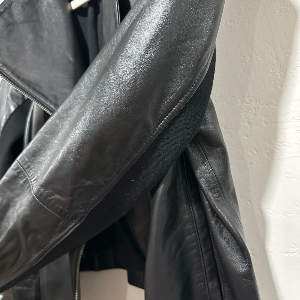 Nordstrom Black Leather Moto Jacket - Picture 6 of 14